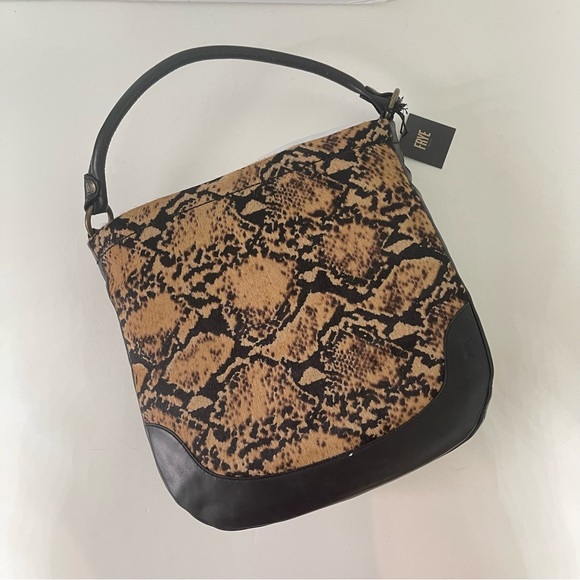 Frye Black Leather Melissa Calf Hair Hobo / Shoulder / Crossbody Bag - Reemoly - Picture 1 of 16